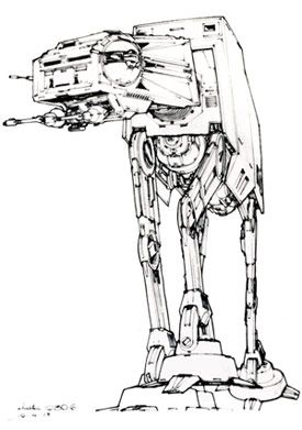 1980 - AT-AT (Star Wars) - Joe Johnston (American) - cyberneticzoo.com